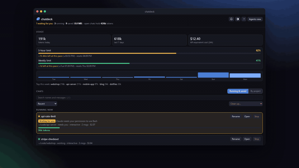 searching for "upgrade" and opening the matching chat