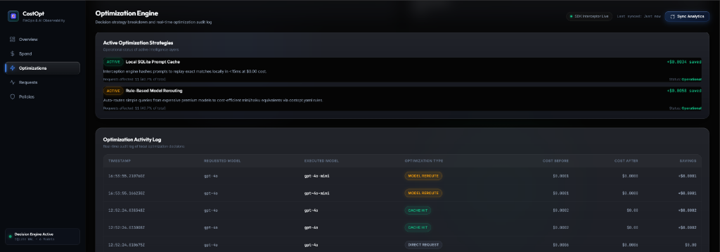Optimizations Tab
