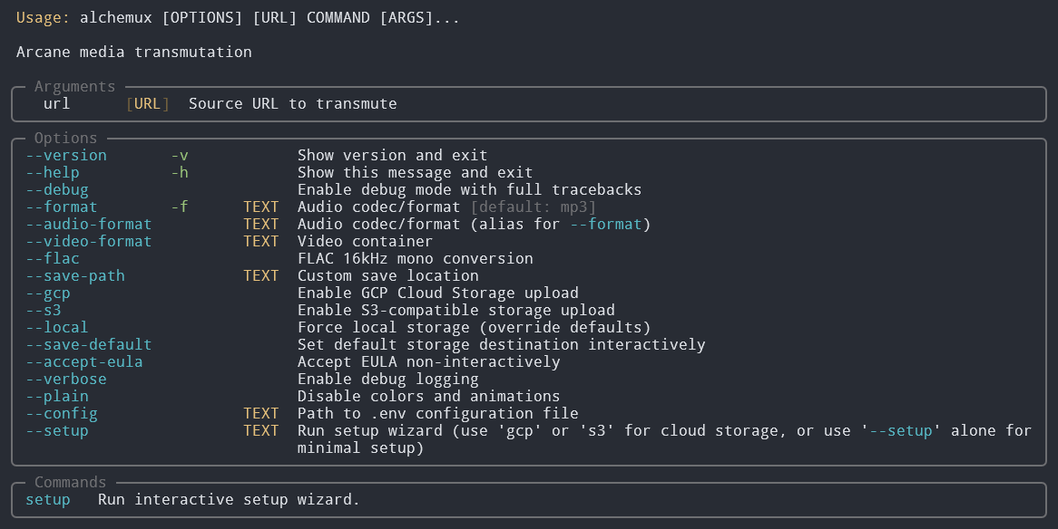 Alchemux usage example