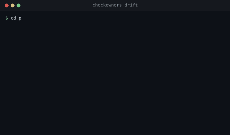 checkowners drift reporting high severity on /payments/