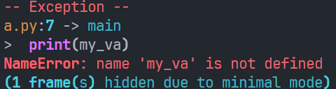 Minimal mode output