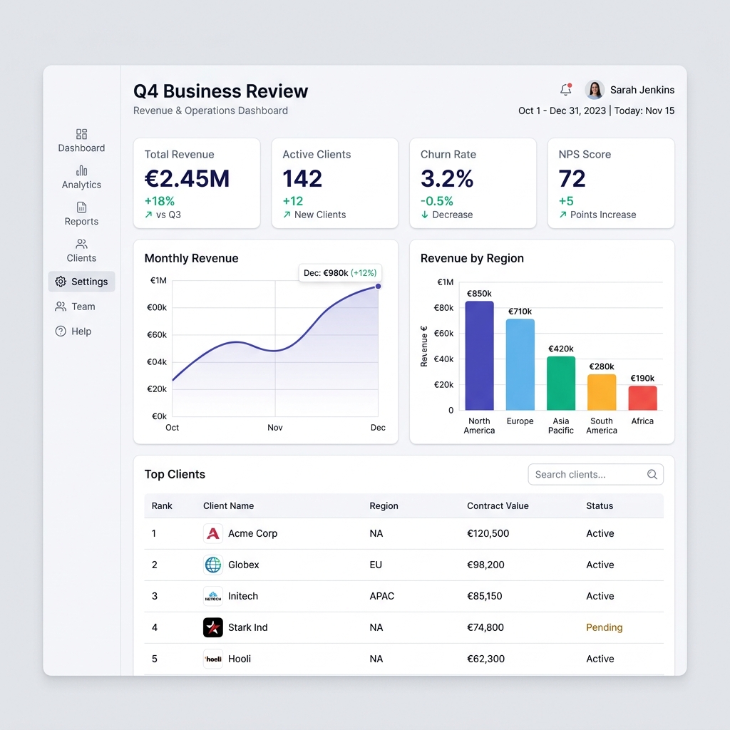 HolySheet Light Theme Dashboard