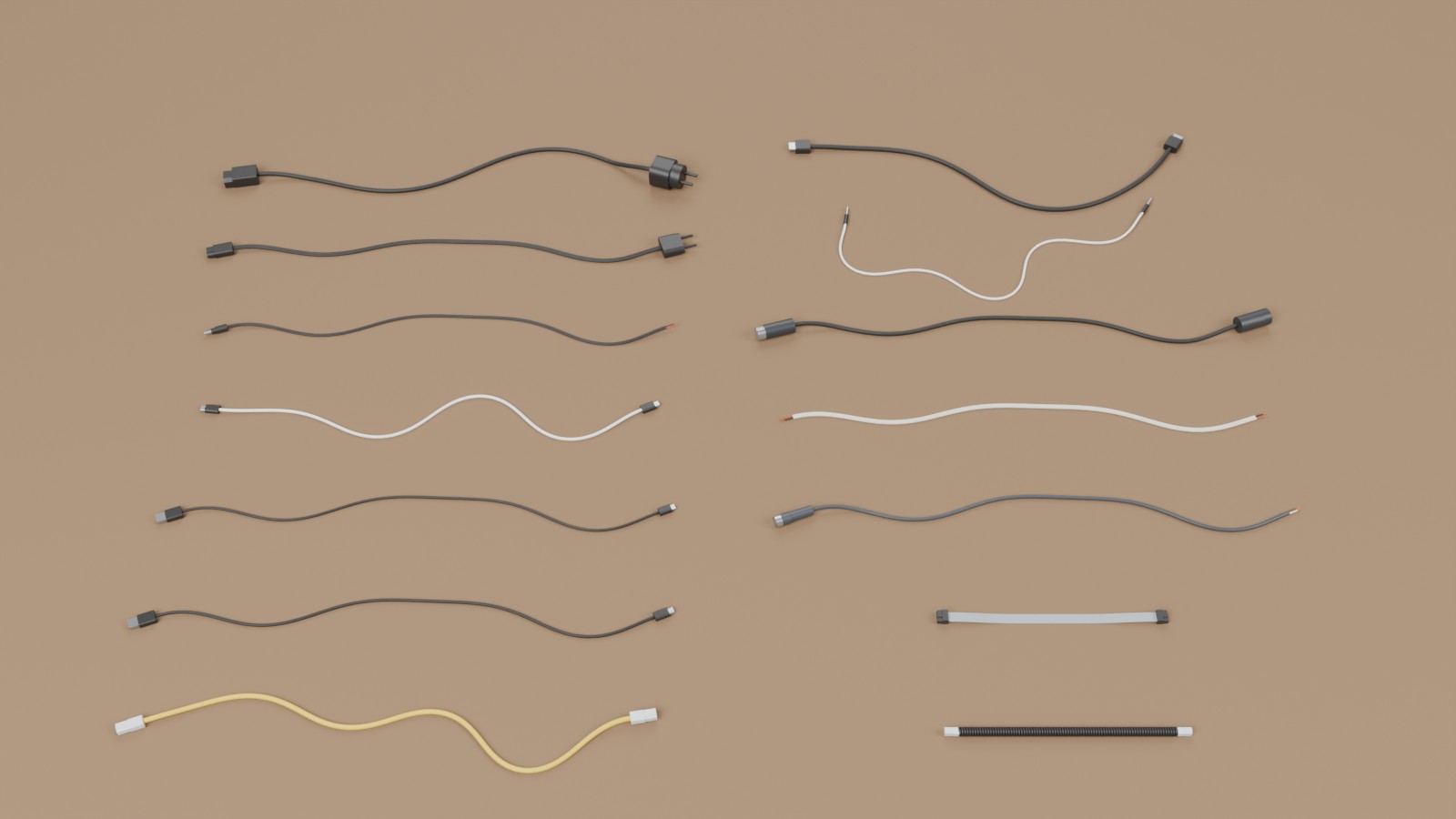 Cables generated by Filaire, rendered in Blender