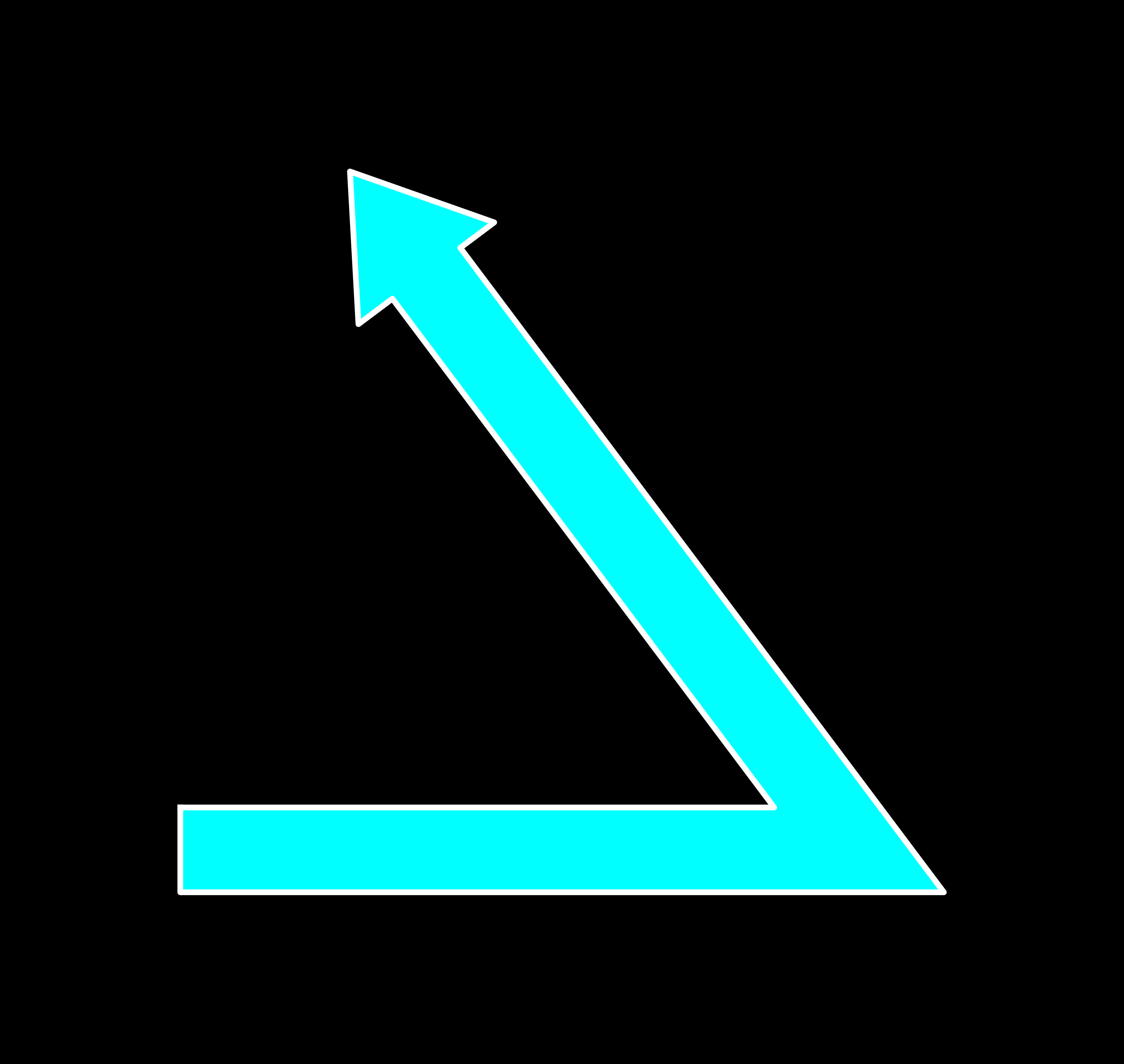 acute arrow with head