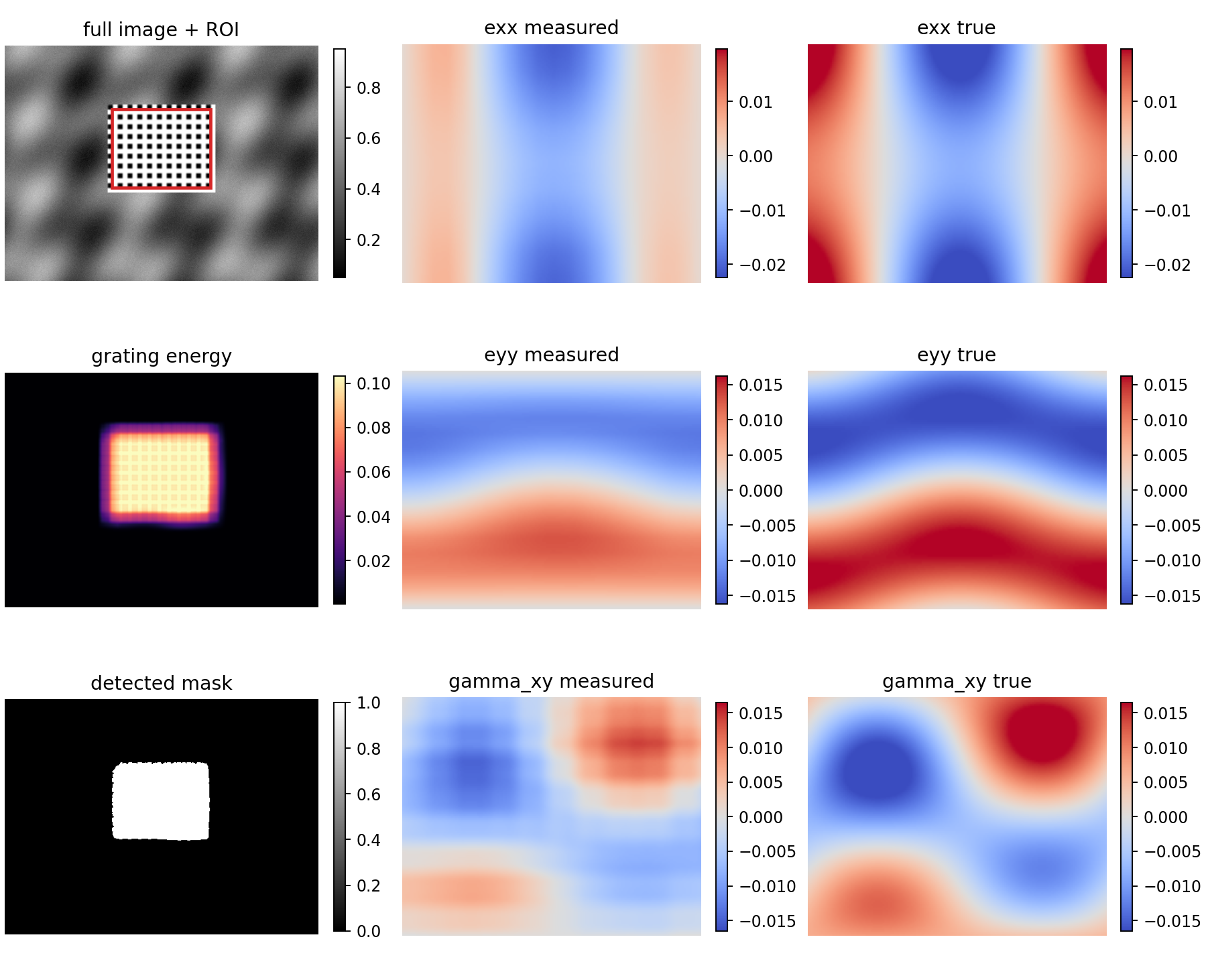partial grid measured true strain comparison