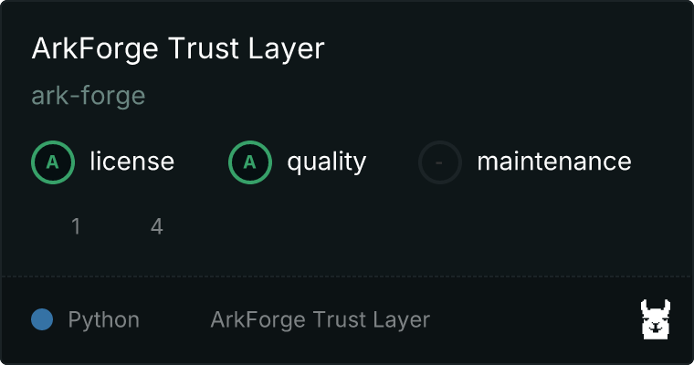 ArkForge Trust Layer MCP server