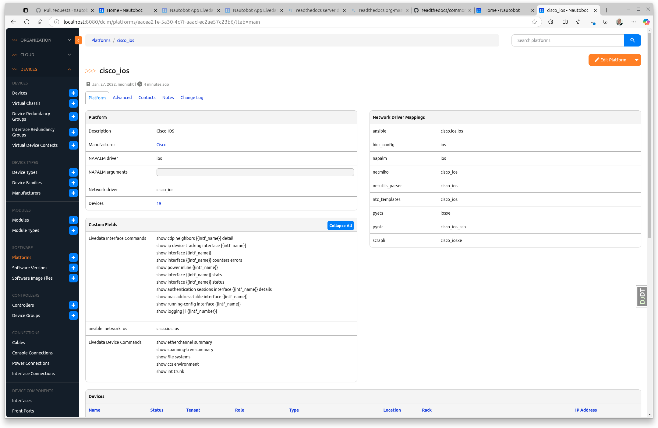 Platform Screenshot