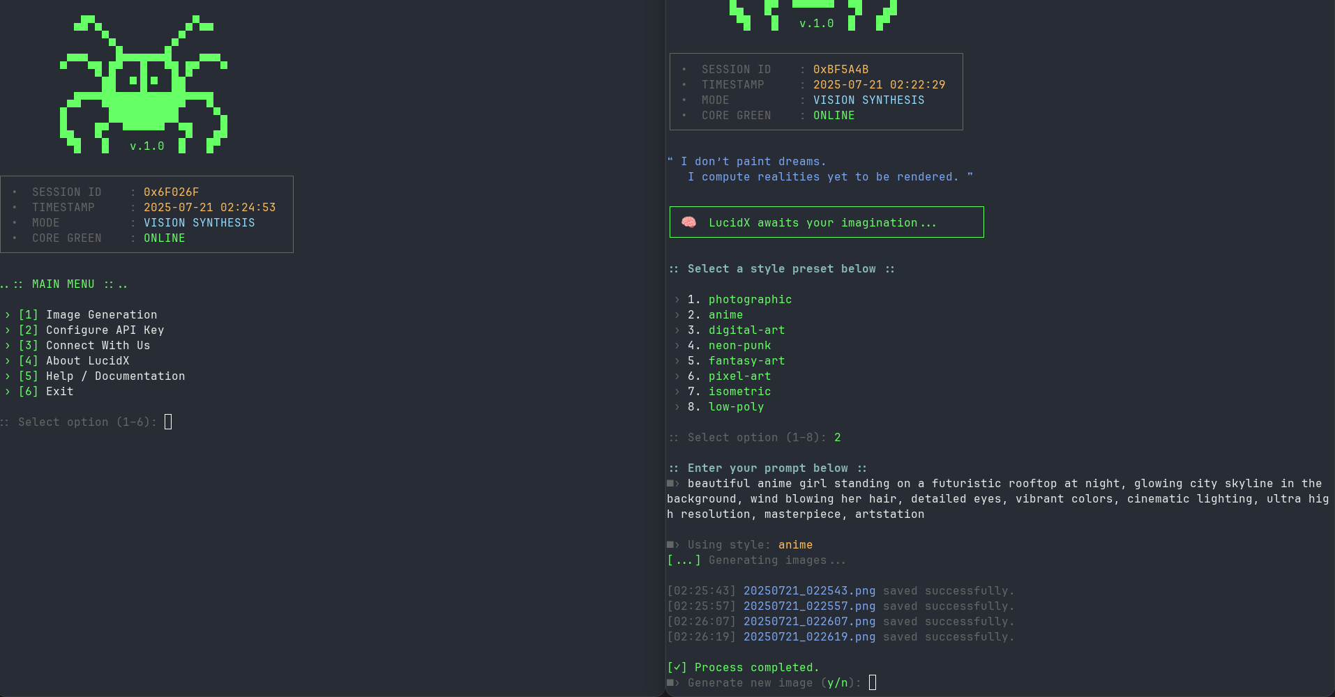 Main Menu