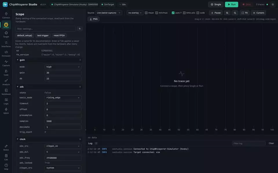Browsing and searching the scope settings (animated)