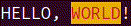 Colour example output