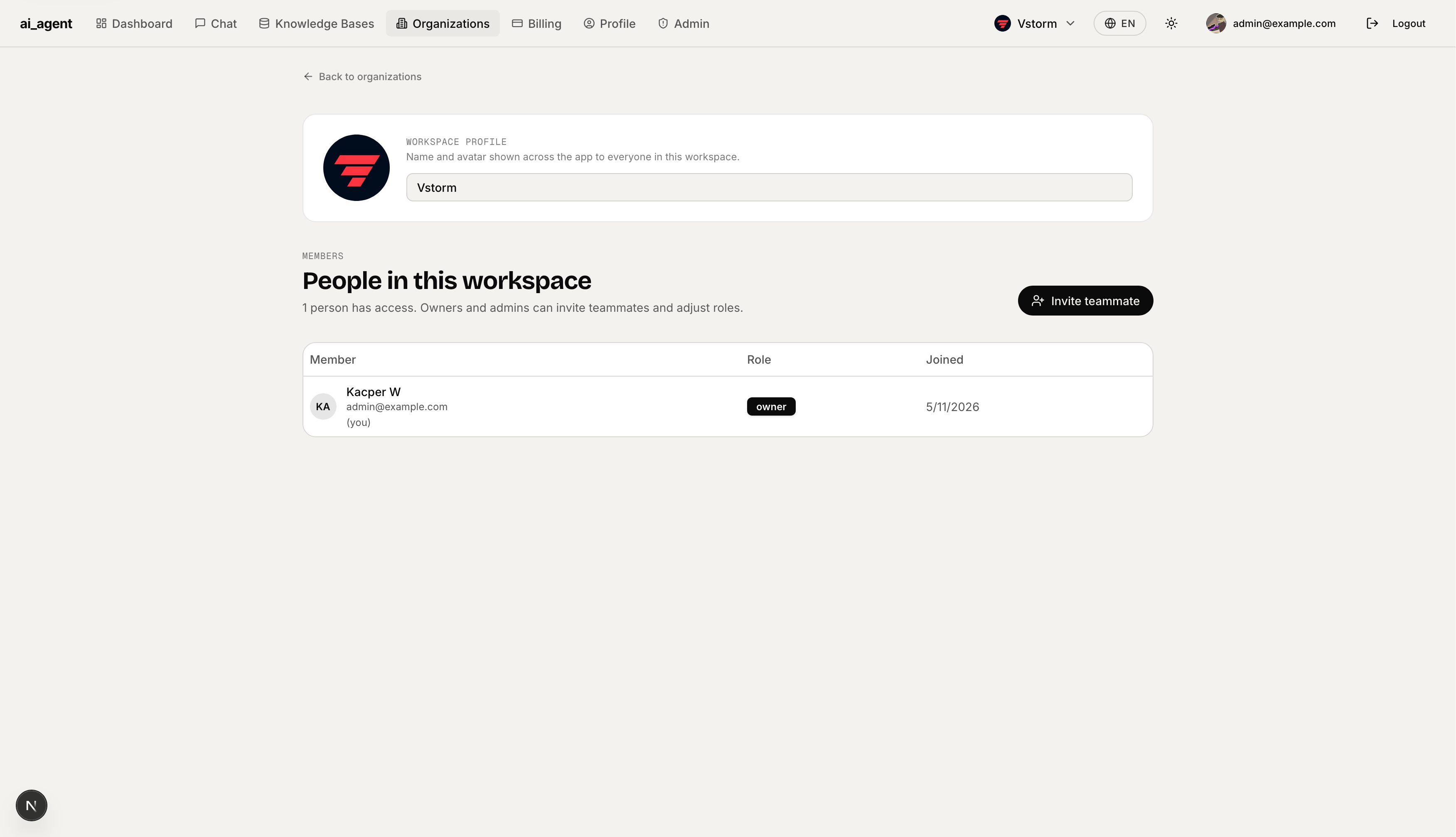 Organization Details