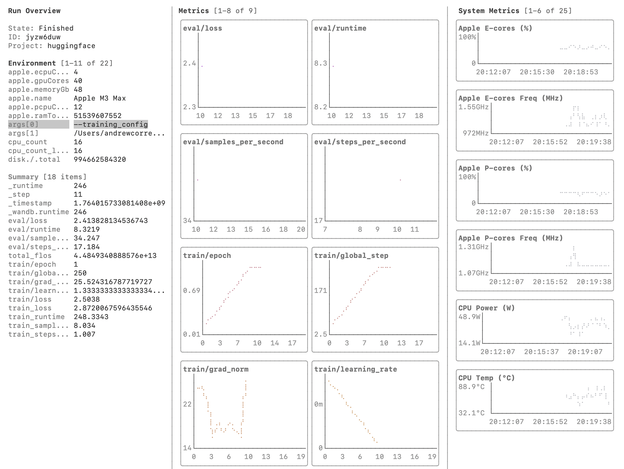 Terminal UI with W&B LEET integration