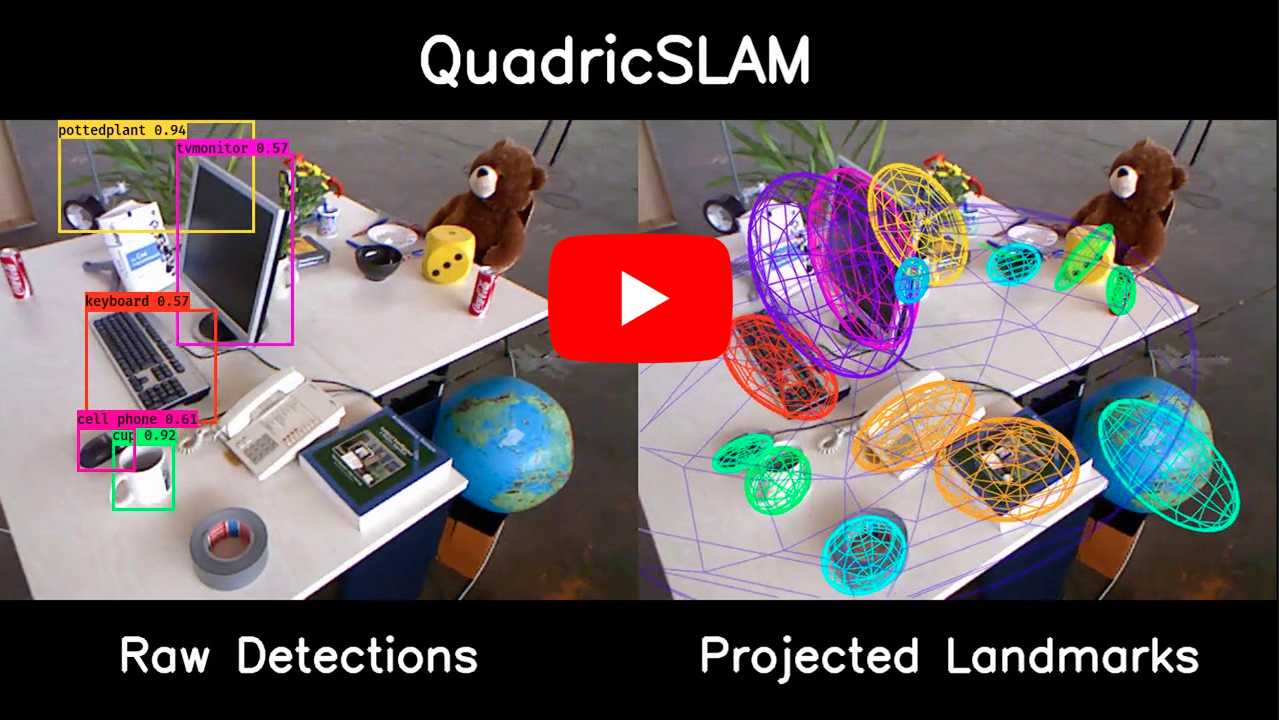 @youtube QuadricSLAM demonstration for RA-L