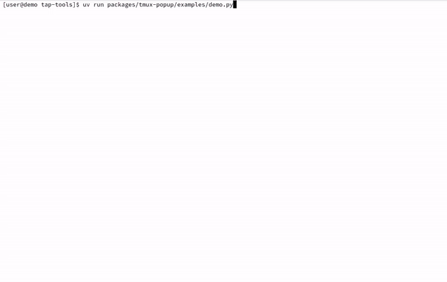 tmux-popup demo