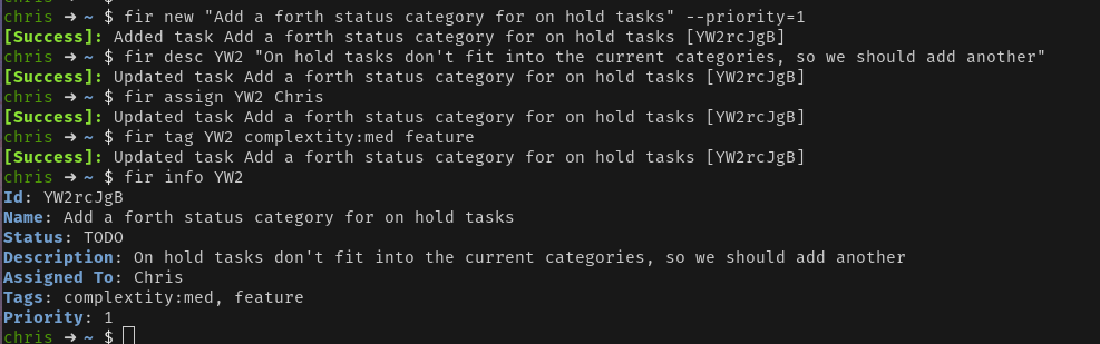 Adding a new task