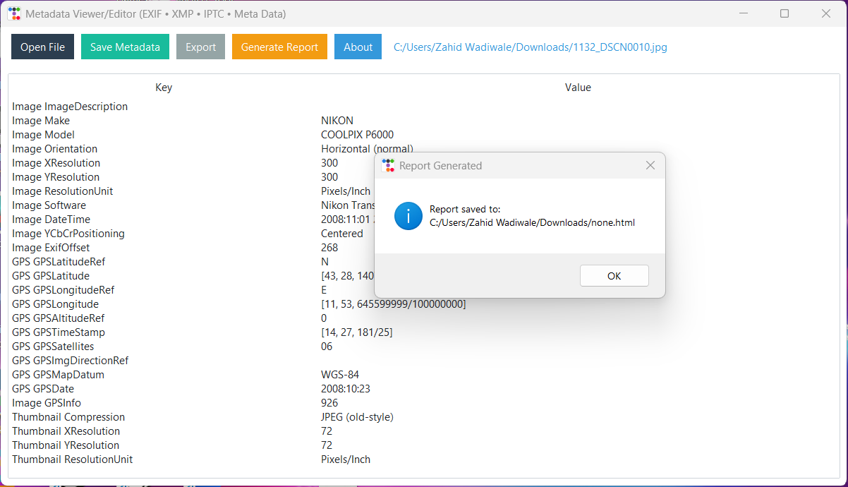 ExifPlus Screenshot
