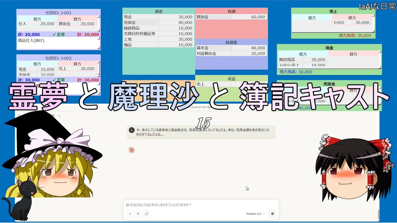 霊夢と魔理沙と簿記キャスト その15