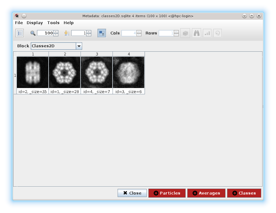 Output 2D classes