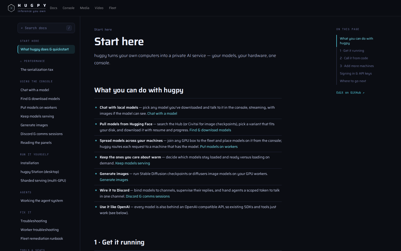 The built-in docs
