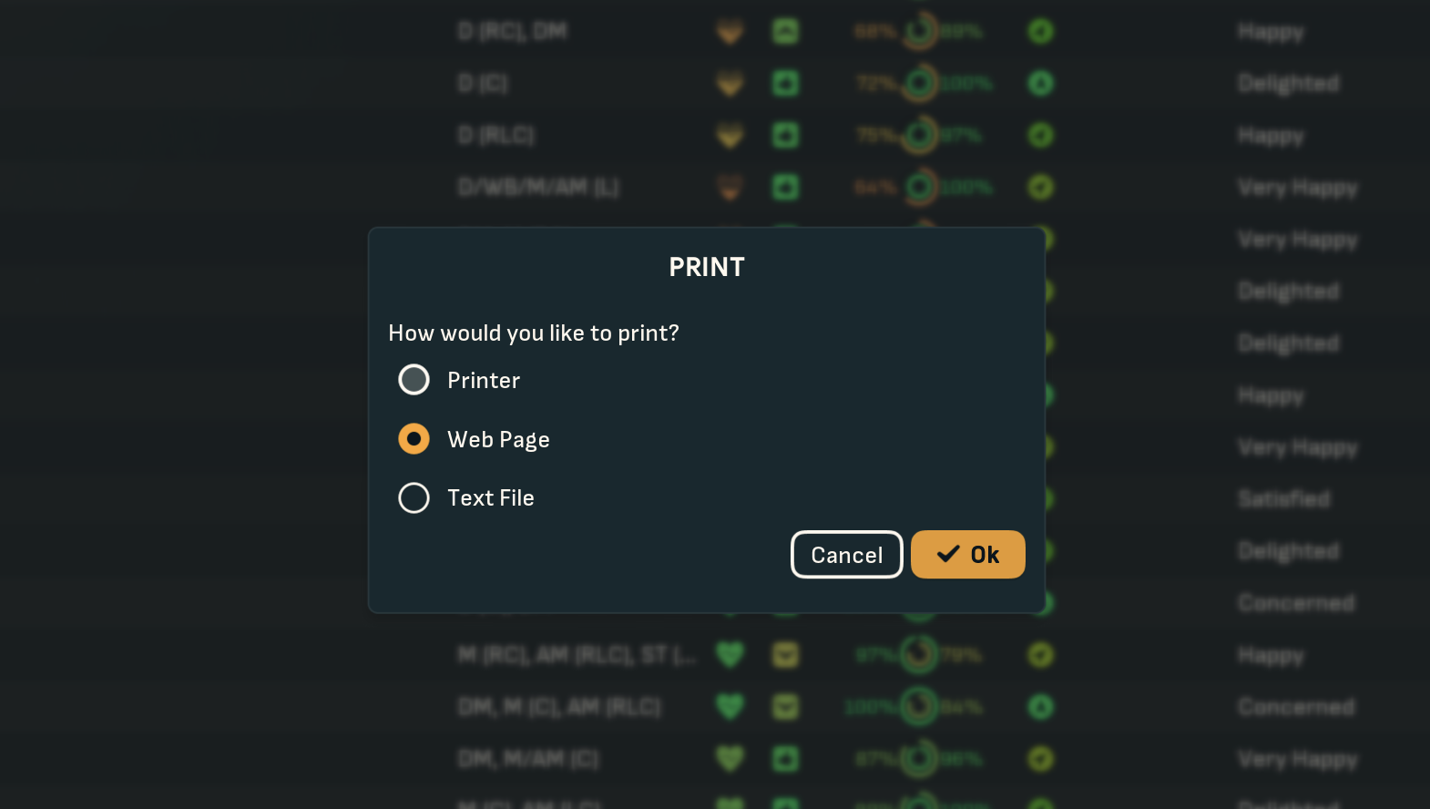 printing a screen
