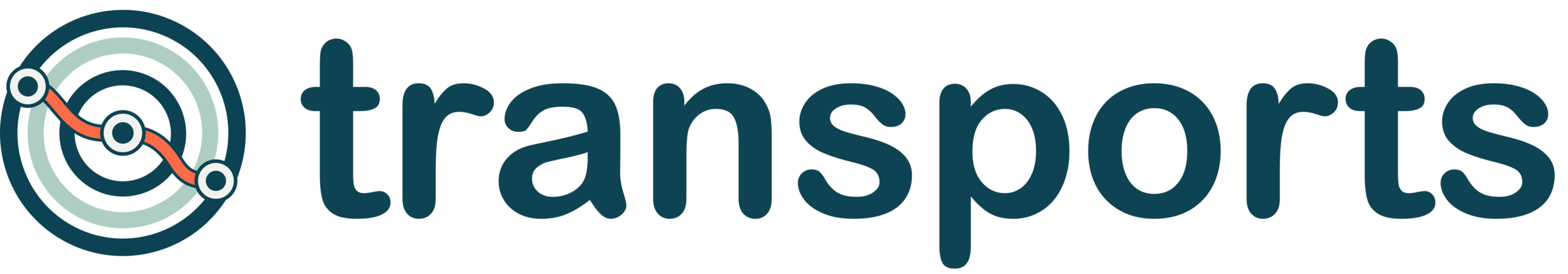 transports logo, concentric circles with a line connecting them with points