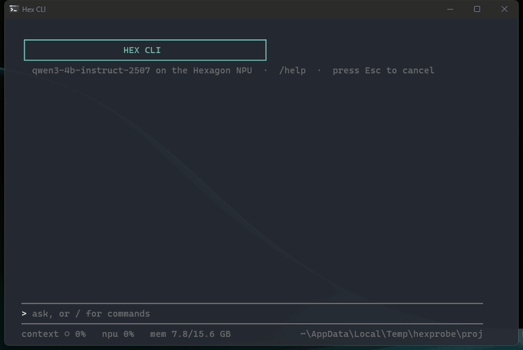 The CPU name read with a PowerShell command