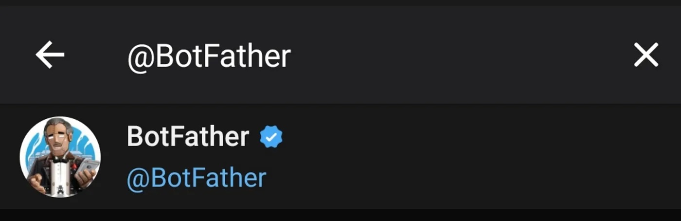 Search for @BotFather