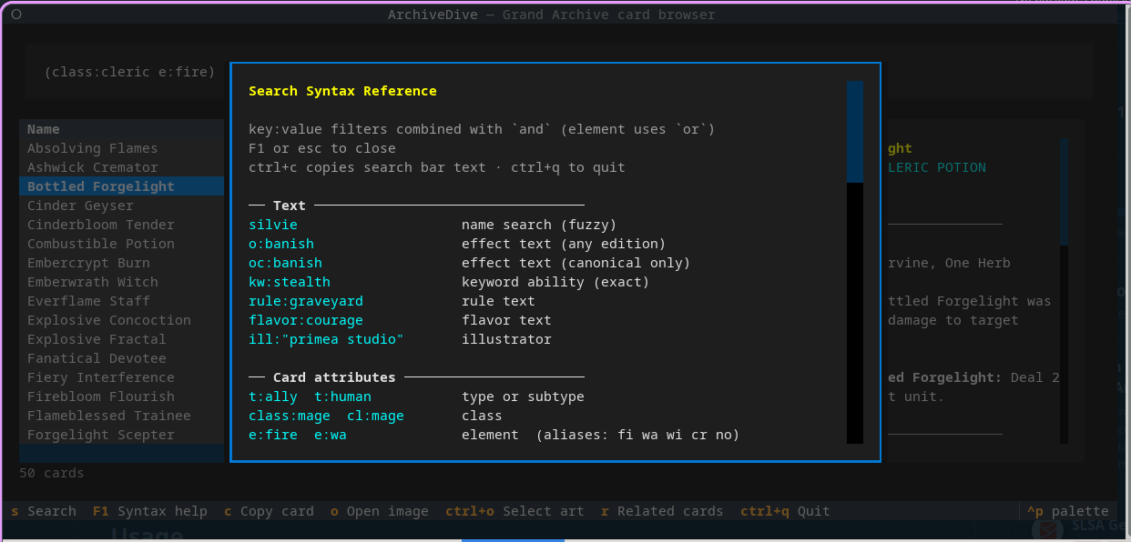 Search syntax help