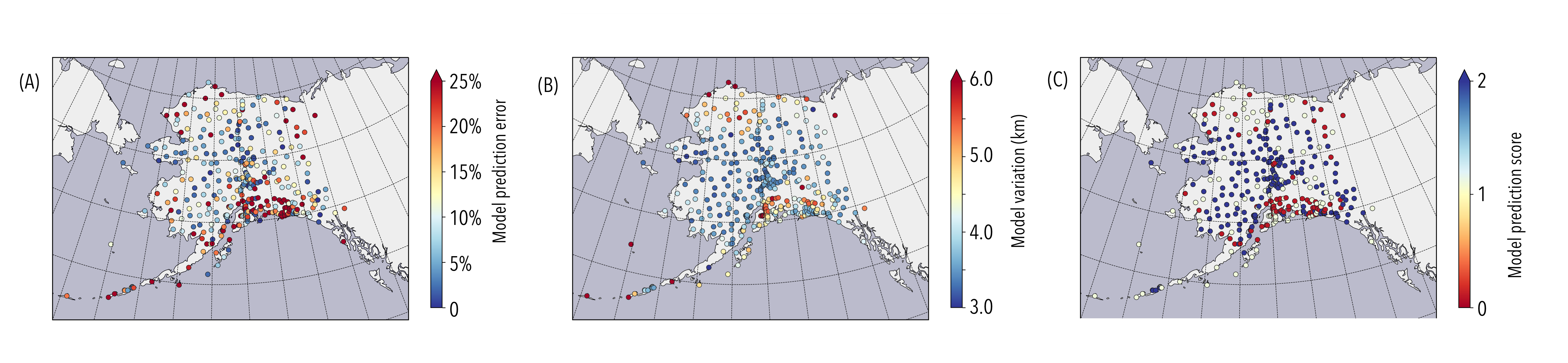 Image showing quality scores on a map