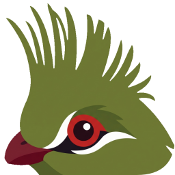 Looree icon: the head of a Guinea turaco