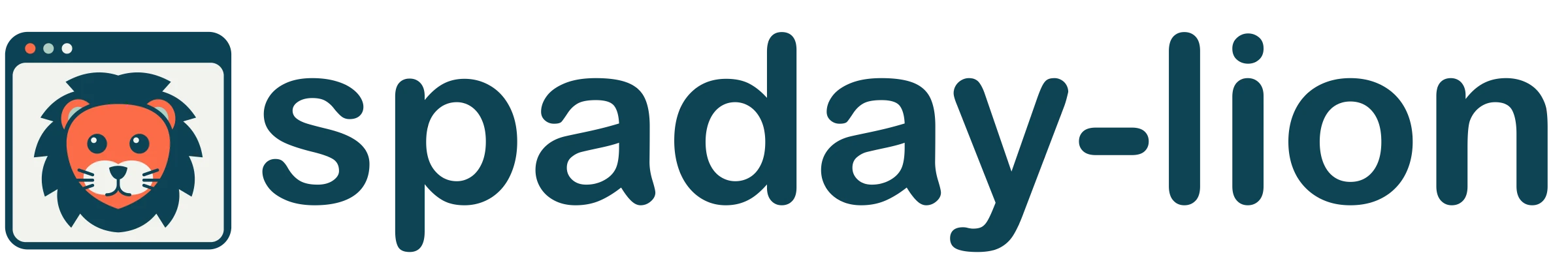 spaday-lion logo, a lion face inside a browser window