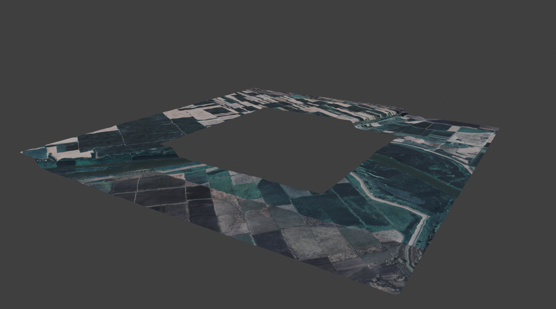 Complete background terrain in Blender