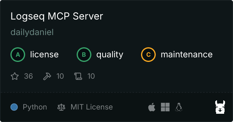 Logseq Server MCP server