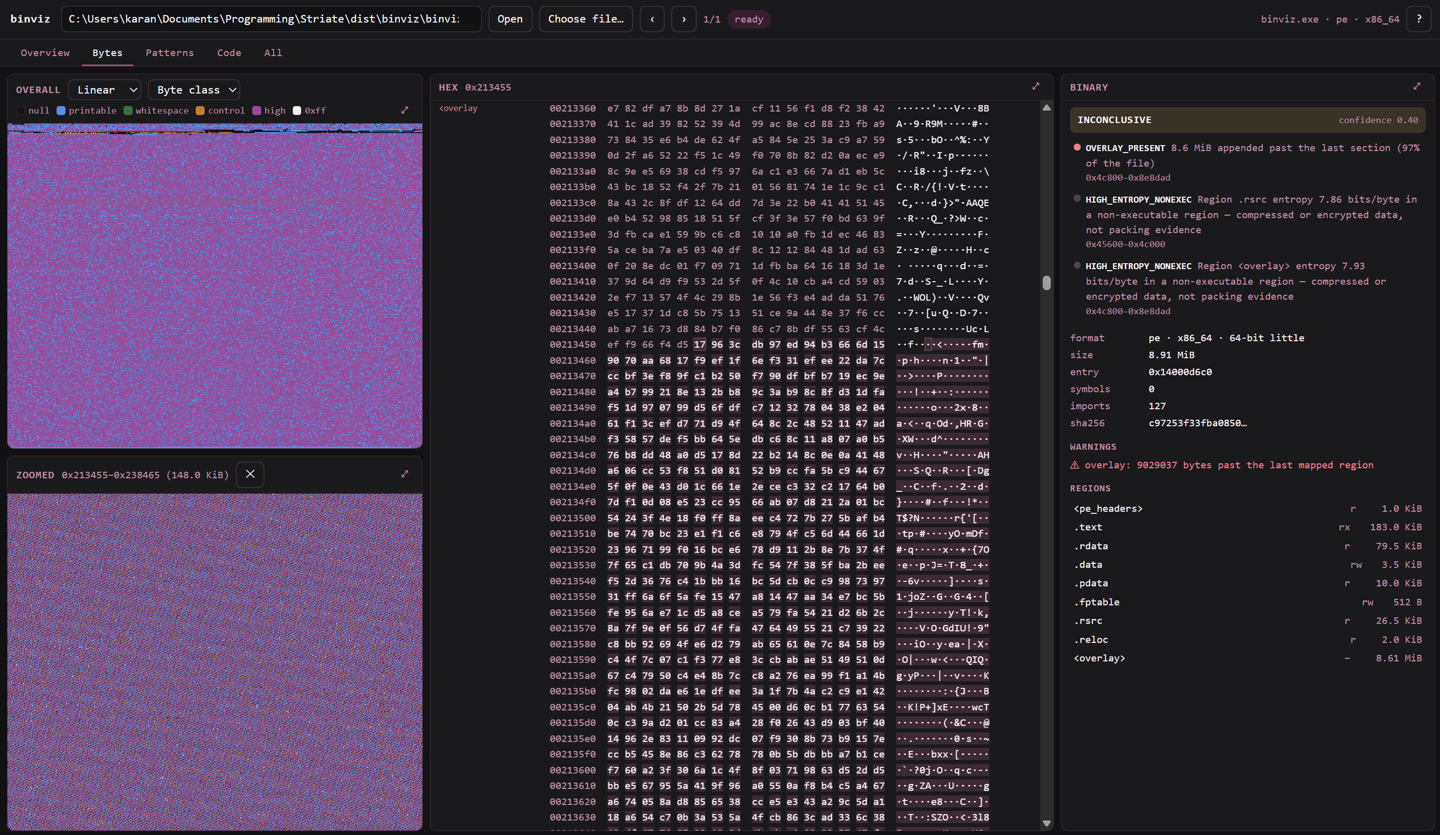 Bytes workspace