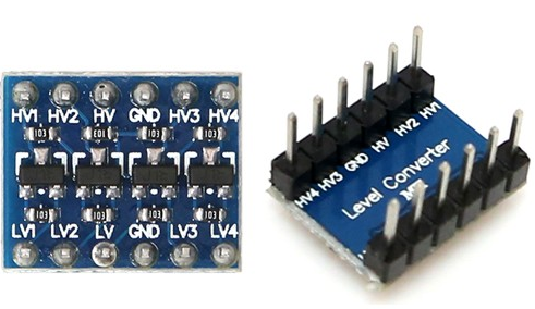I2c wire - (5v displays) 4-channel Logic Level converter