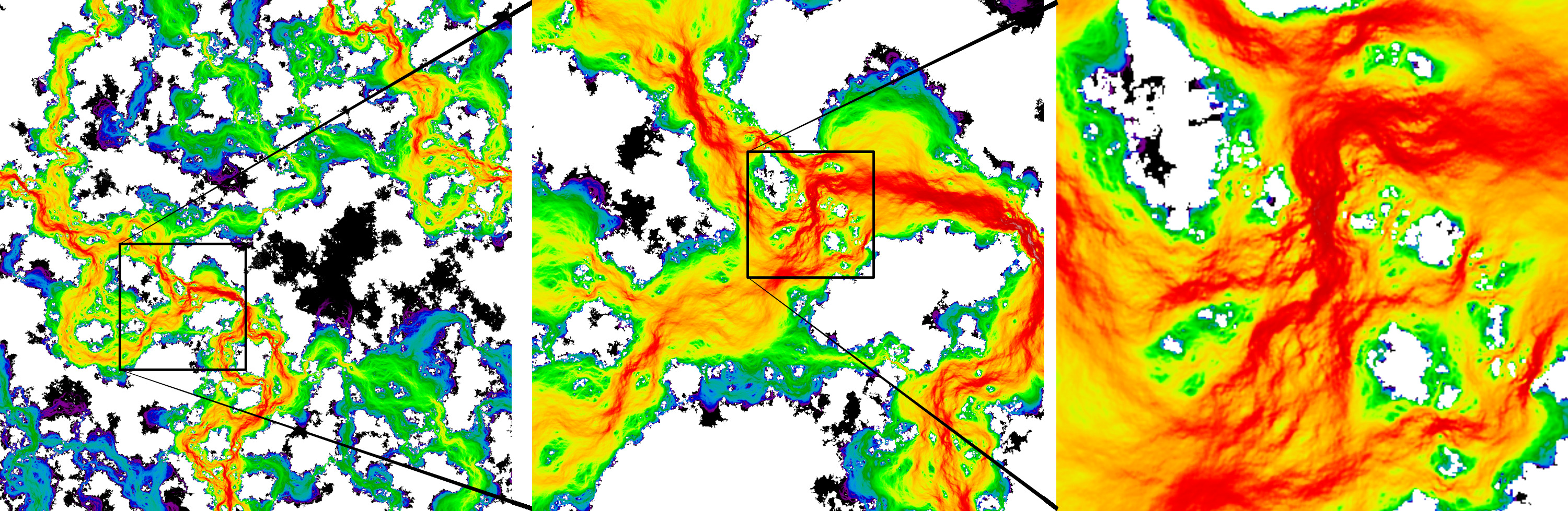 Rough-contact flow on an 8000 by 8000 grid