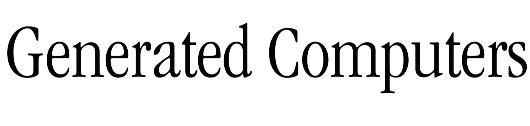 Generated Computers