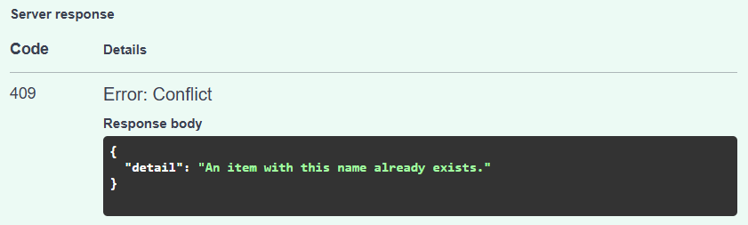 Response sample