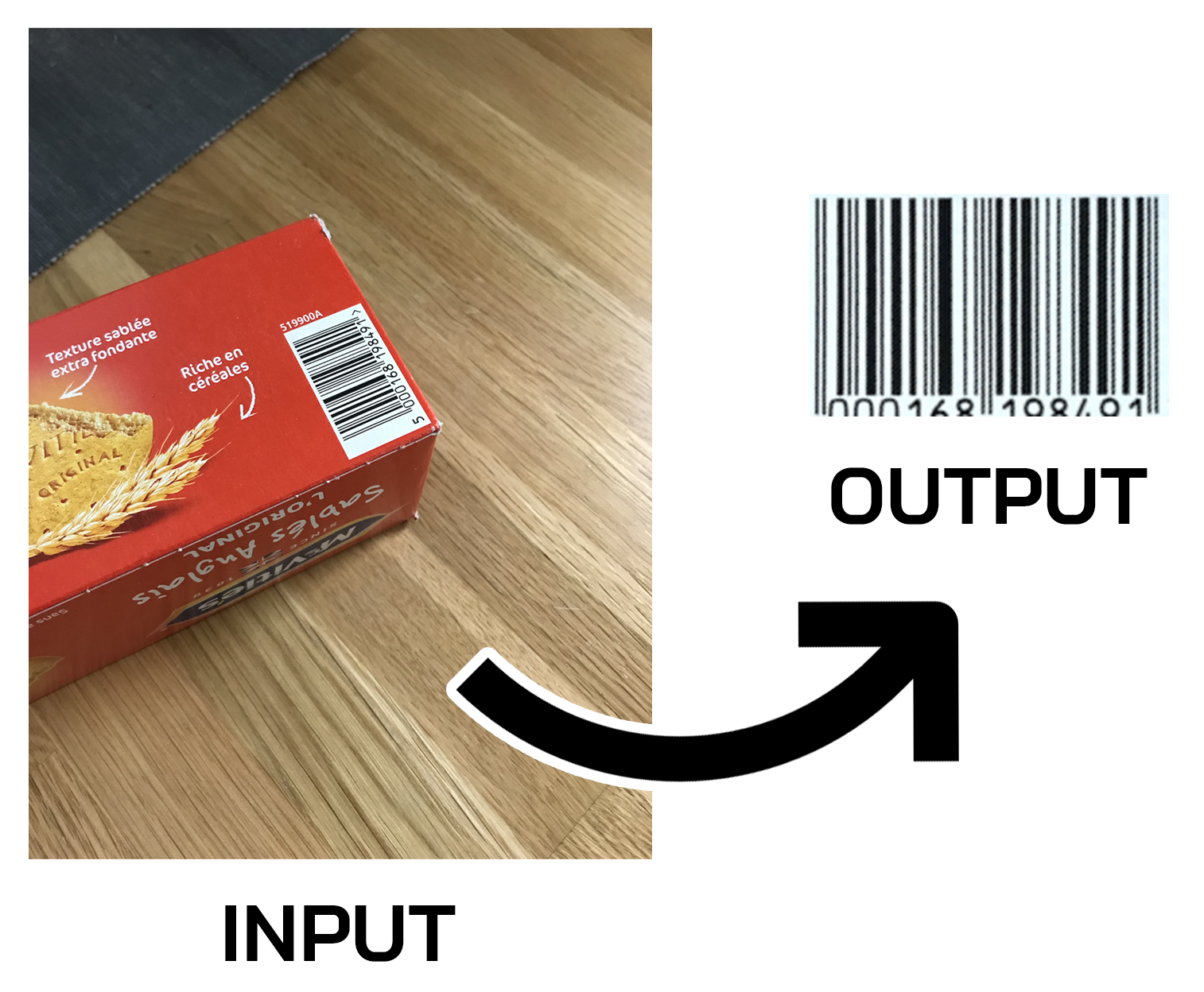 Example of barcode extraction