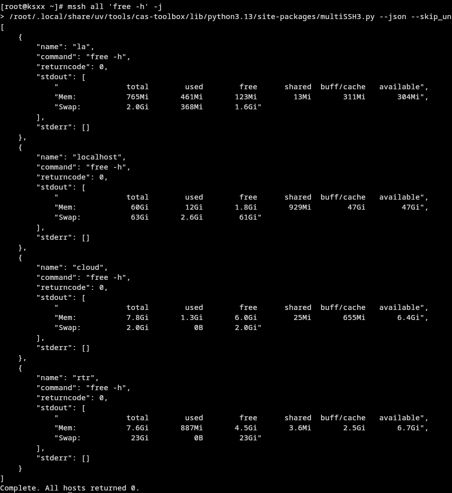 JSON Output