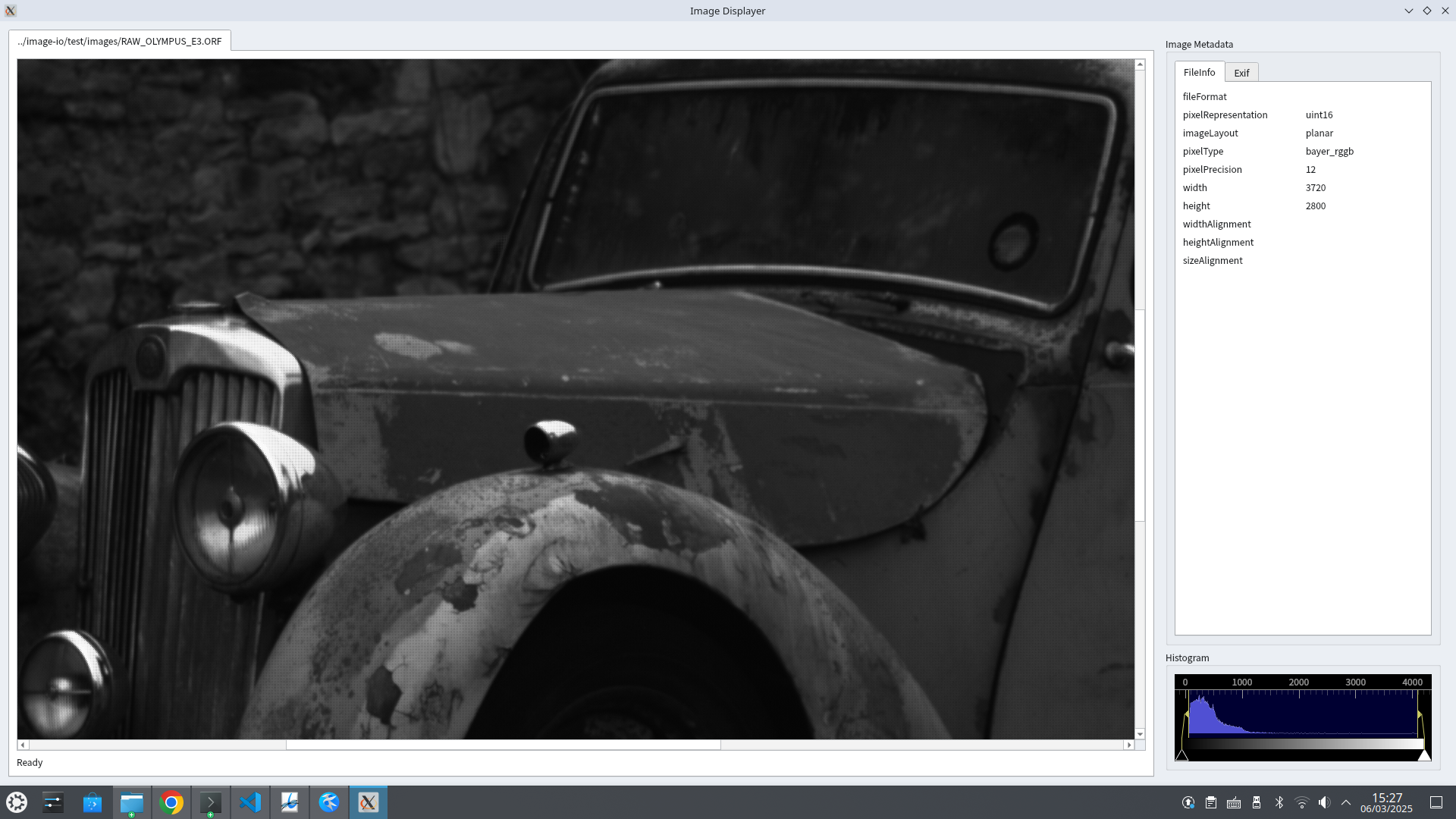 displaye-image RAW image