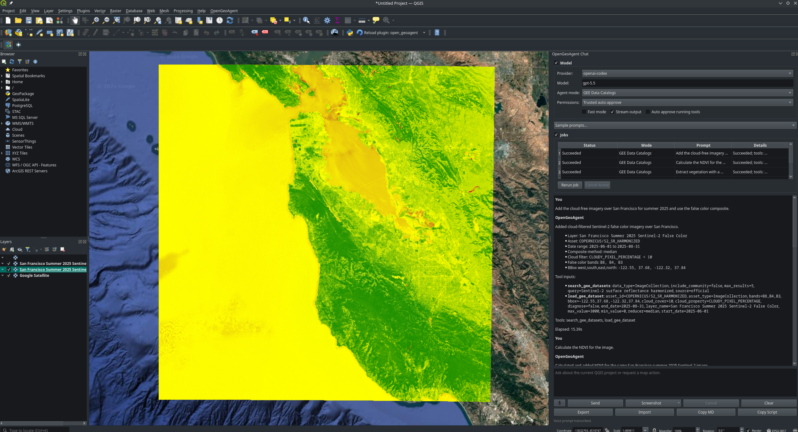 OpenGeoAgent QGIS plugin