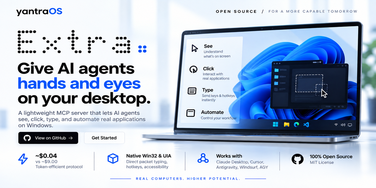 Extra in action — Live Windows desktop automation