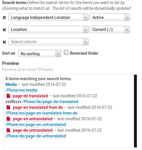 Querystring selection with Translationgroup path