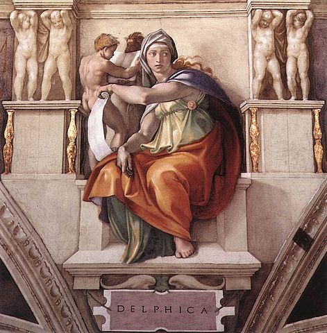 Michelangelo's Delphic Sibyl, Sistine Chapel ceiling