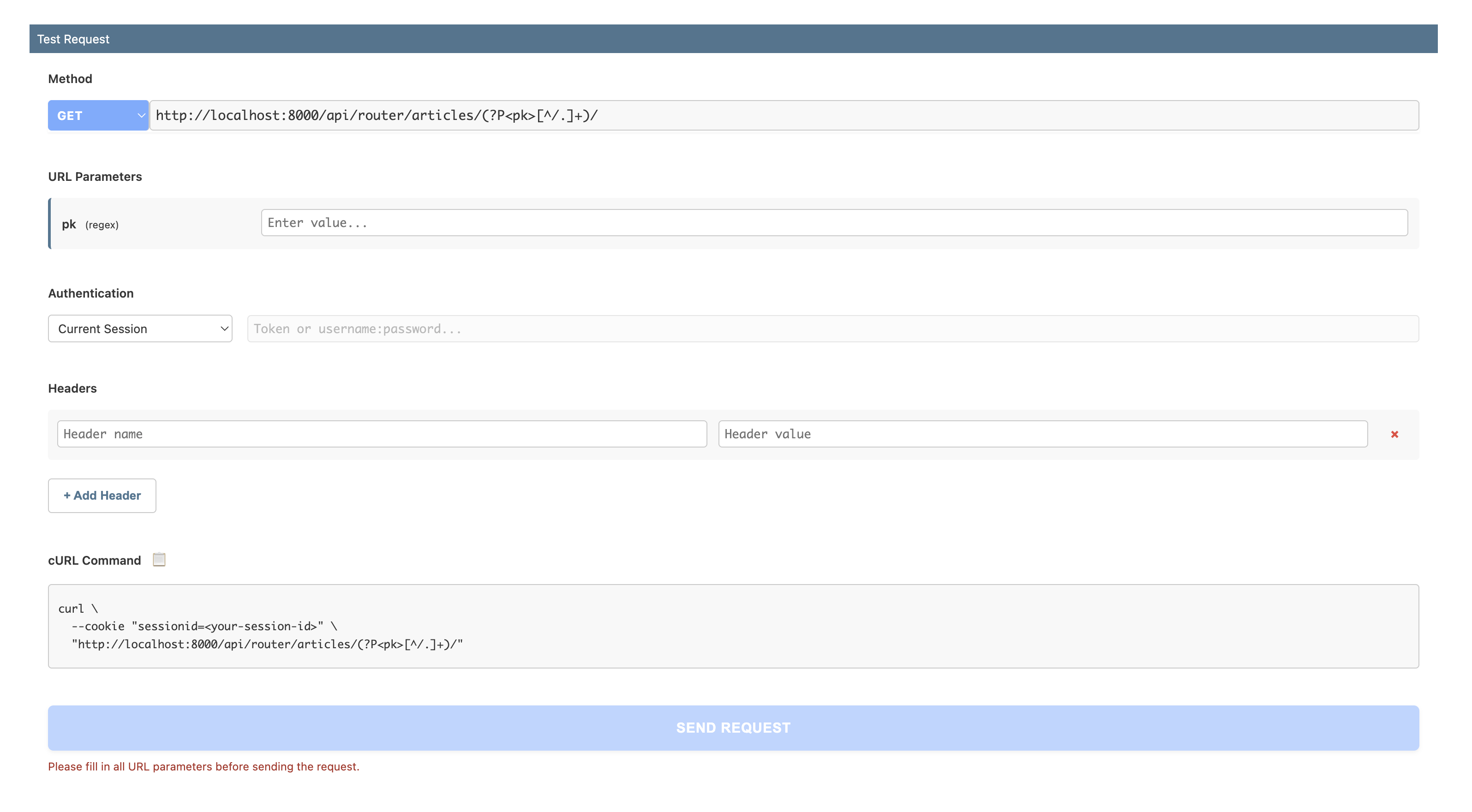 Test GET Request