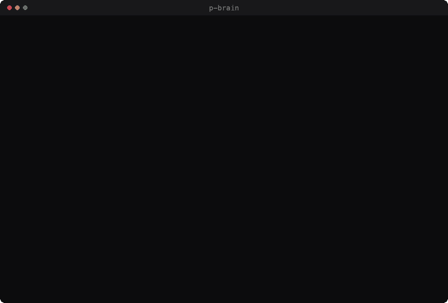 pip install p-brain, then the p-Brain command menu