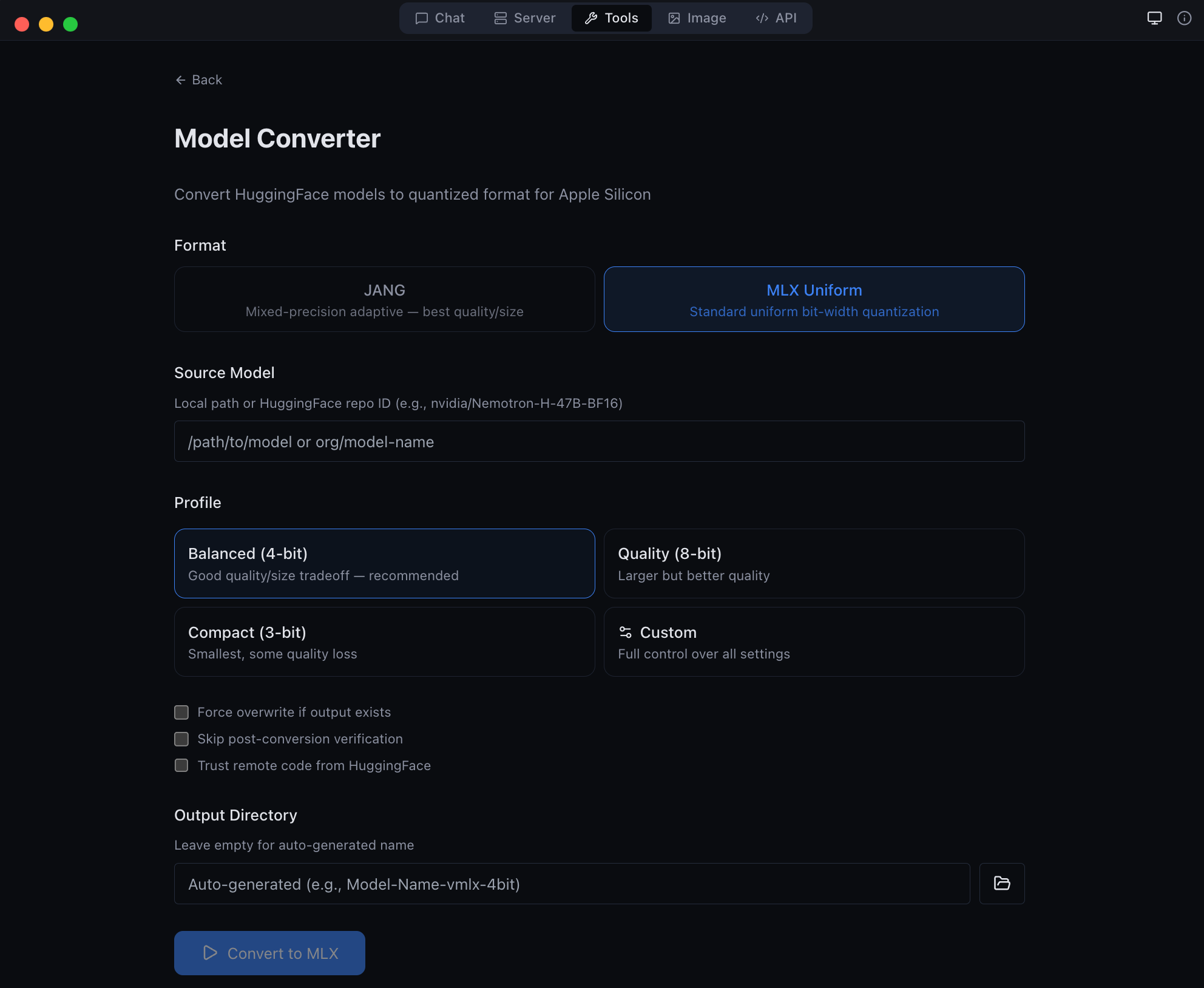 GGUF to MLX conversion