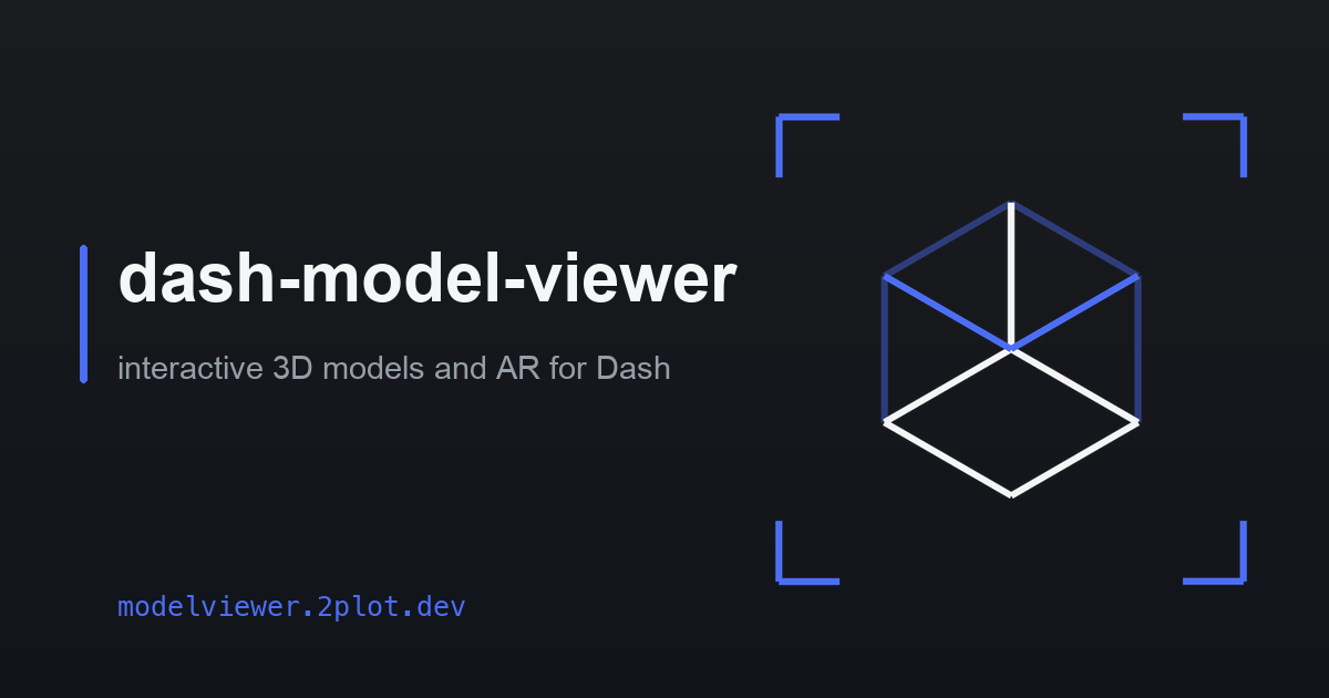 dash-model-viewer running live at modelviewer.2plot.dev