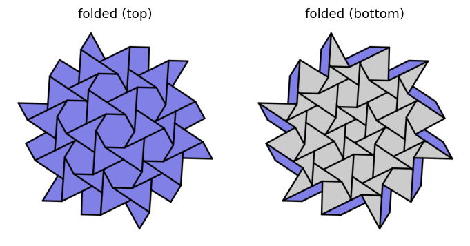 Quick start output: folded top and bottom views